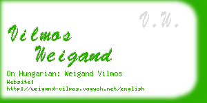 vilmos weigand business card